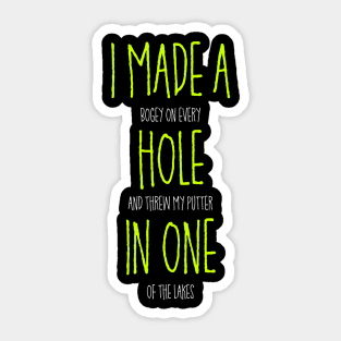 Golf Hole In One Sticker